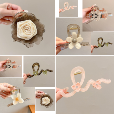 Korean Cute Flower Hair Claw Clips